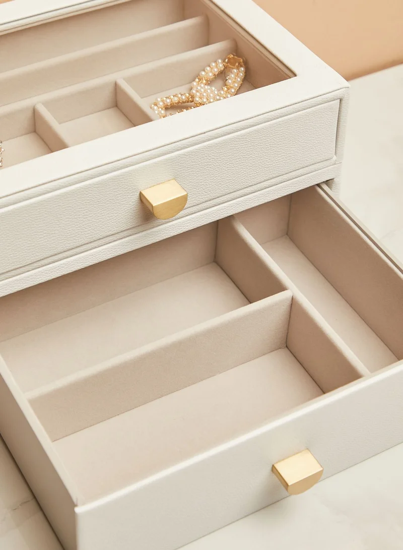 Stackers White Set Of 2 Classic Drawer