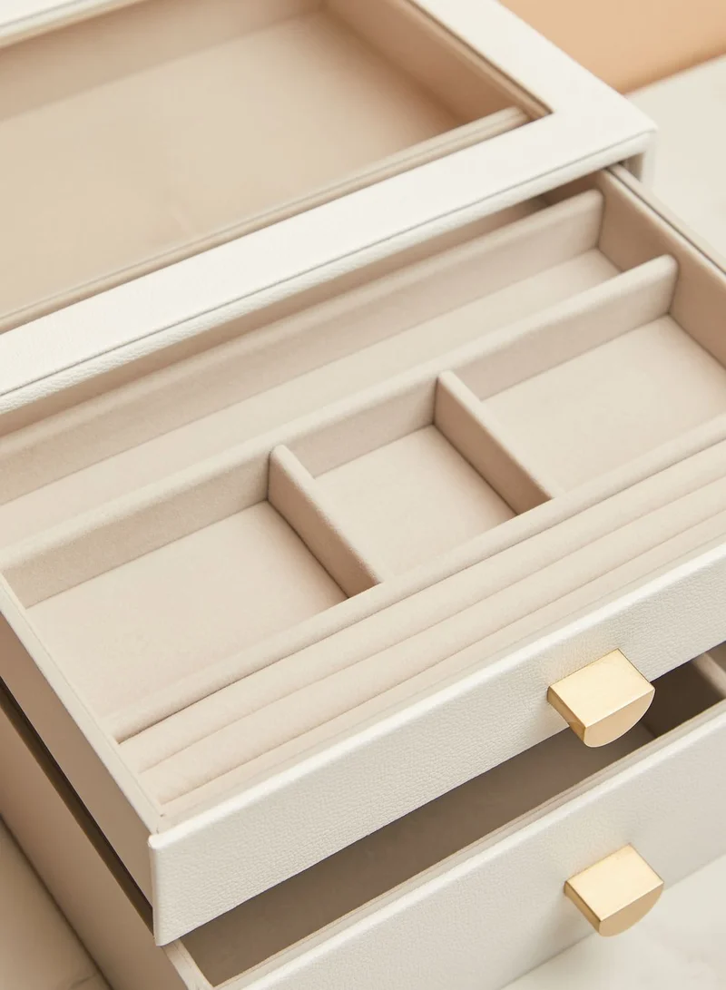Stackers White Set Of 2 Classic Drawer
