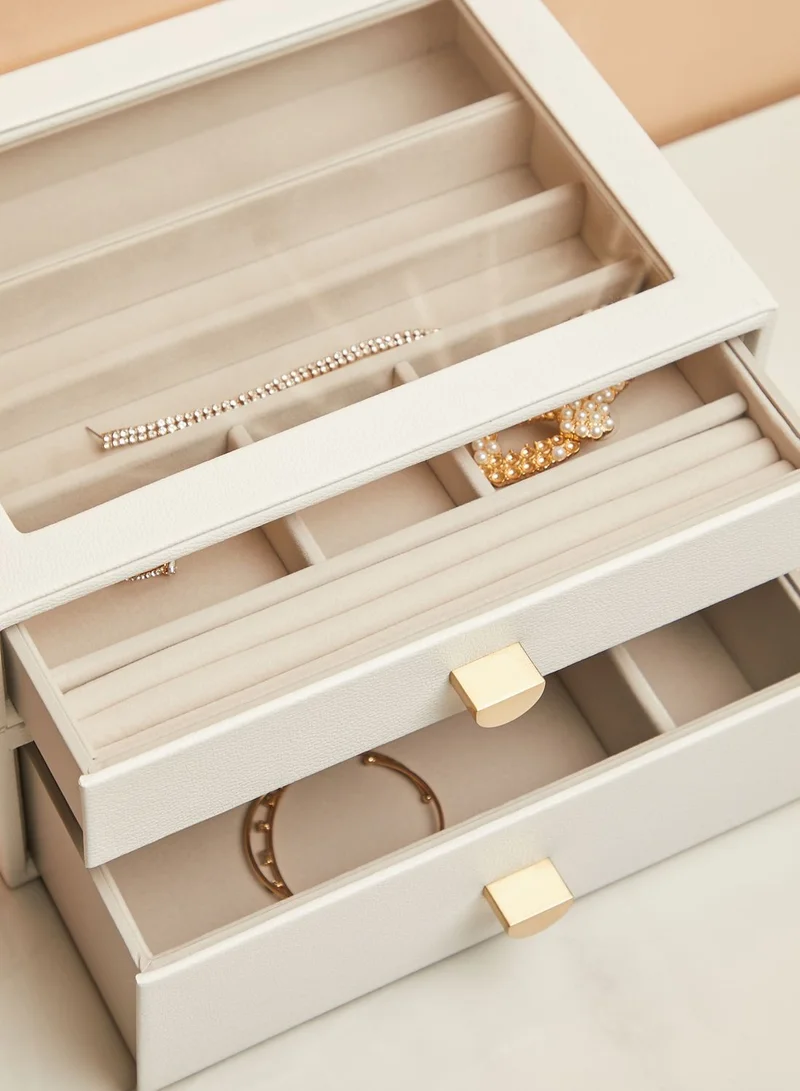 Stackers White Set Of 2 Classic Drawer