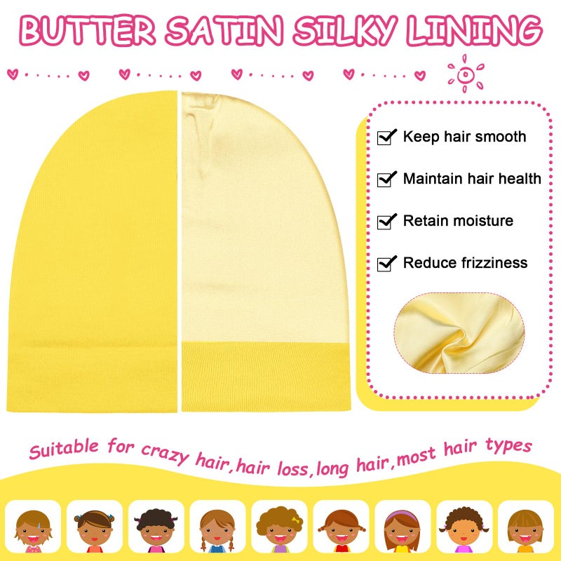 Cotwinter 6 Pcs Satin Lined Baby Newborn Hats Silk Satin Lined Beanie Toddler Hat for Hospital Infant Girls Boys(Bright Color,0-6 Months) - Image 3