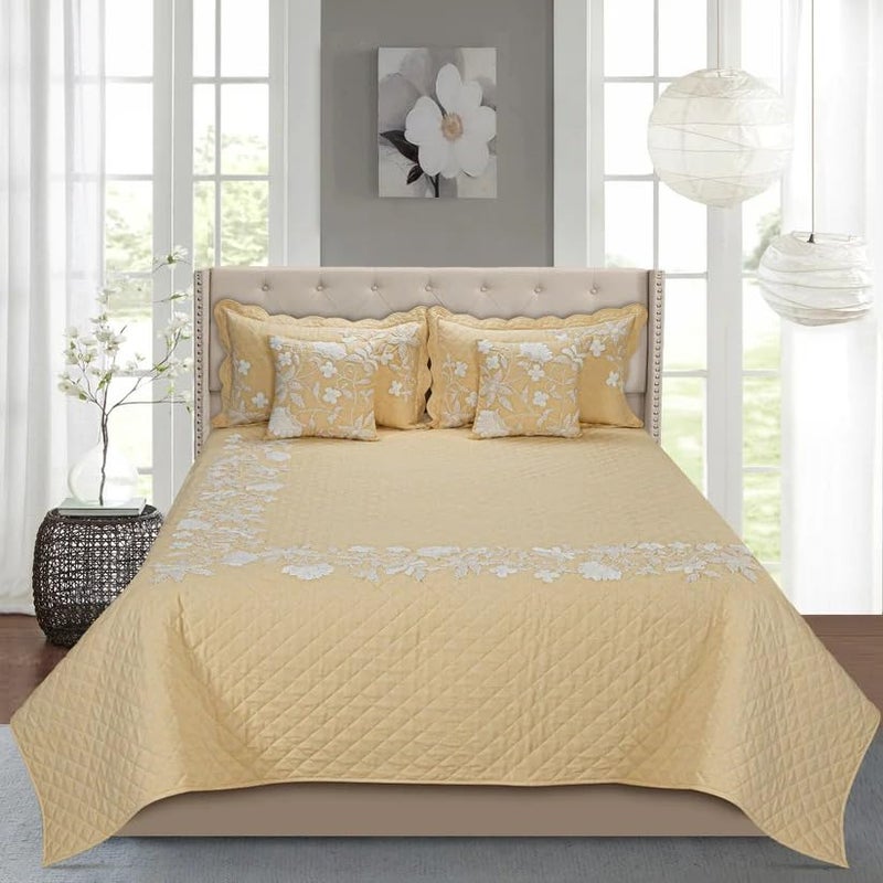 CASA AMI CASA AMI Blair Bedcover Set 1 bedcover 2 Pillow Covers and 2 Cushion Covers Suitable for King and Queen Beds Fabric Linen  - Image 2