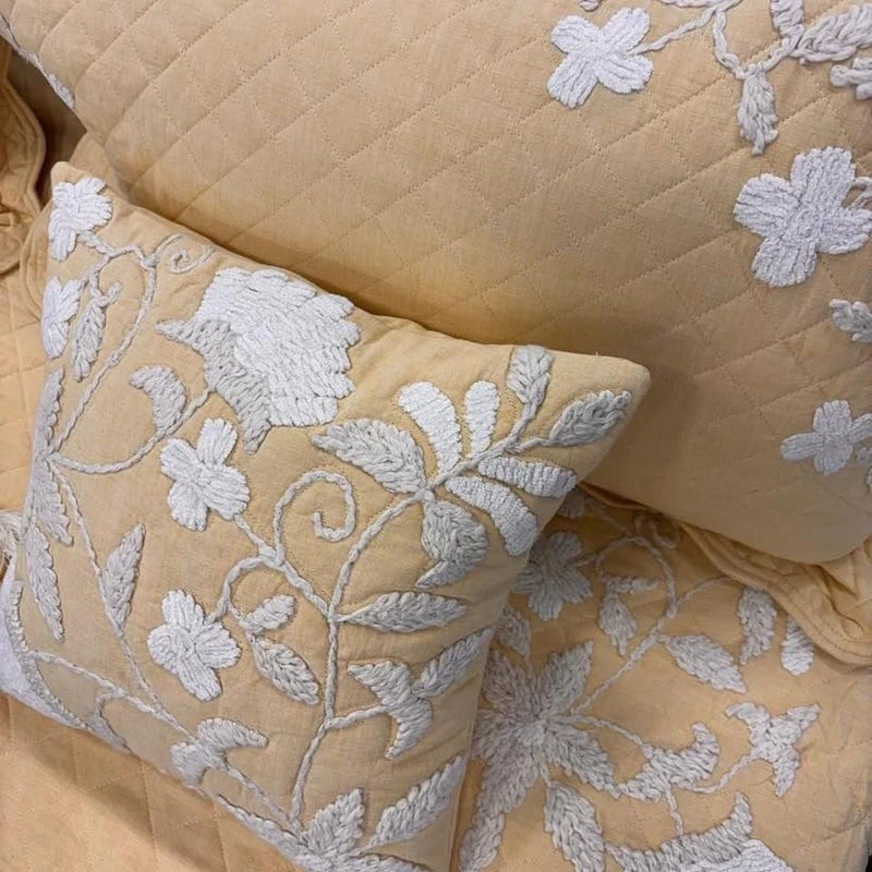 CASA AMI CASA AMI Blair Bedcover Set 1 bedcover 2 Pillow Covers and 2 Cushion Covers Suitable for King and Queen Beds Fabric Linen  - Image 1