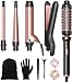 Wavytalk 5 in 1 Curling Iron Set with Thermal Brush and 4 Interchangeable Ceramic Curling Wands (0.5'-1.25'), Instant Heat Up Hair Curling Iron, Rose Gold - Image 2