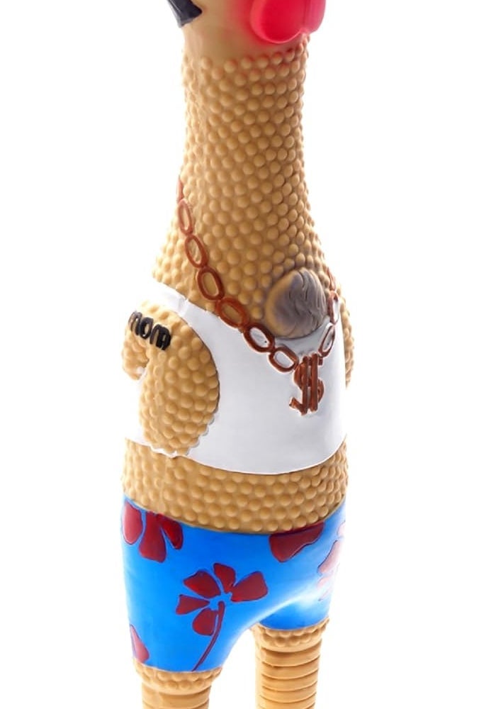 Outward Hound Squawkers Earl Latex Rubber Chicken Interactive Dog Toy, Large - Image 1