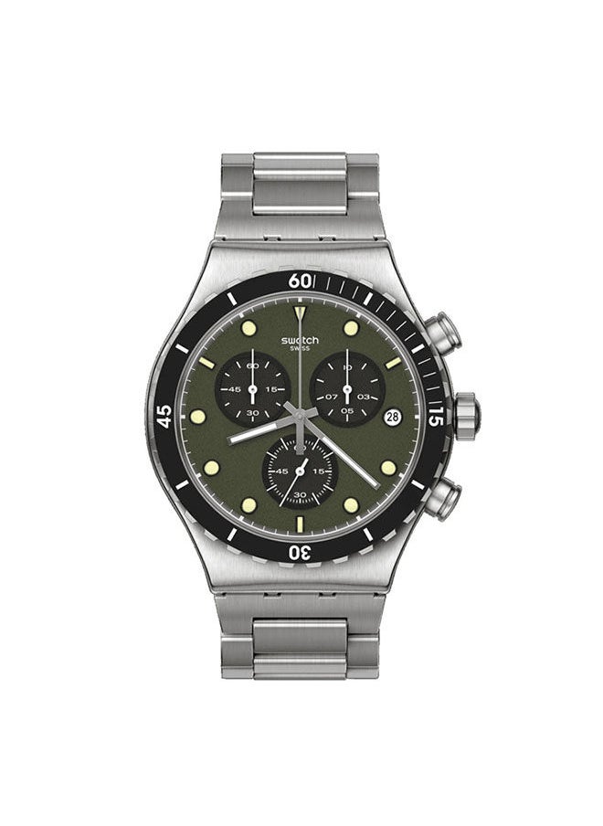 Swatch Stainless Steel Chronograph Watch YVS488G  - Image 1