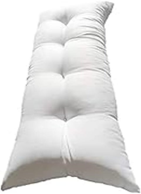 Fiber Stuffed Bed Pillow (White, 160 x 40)
