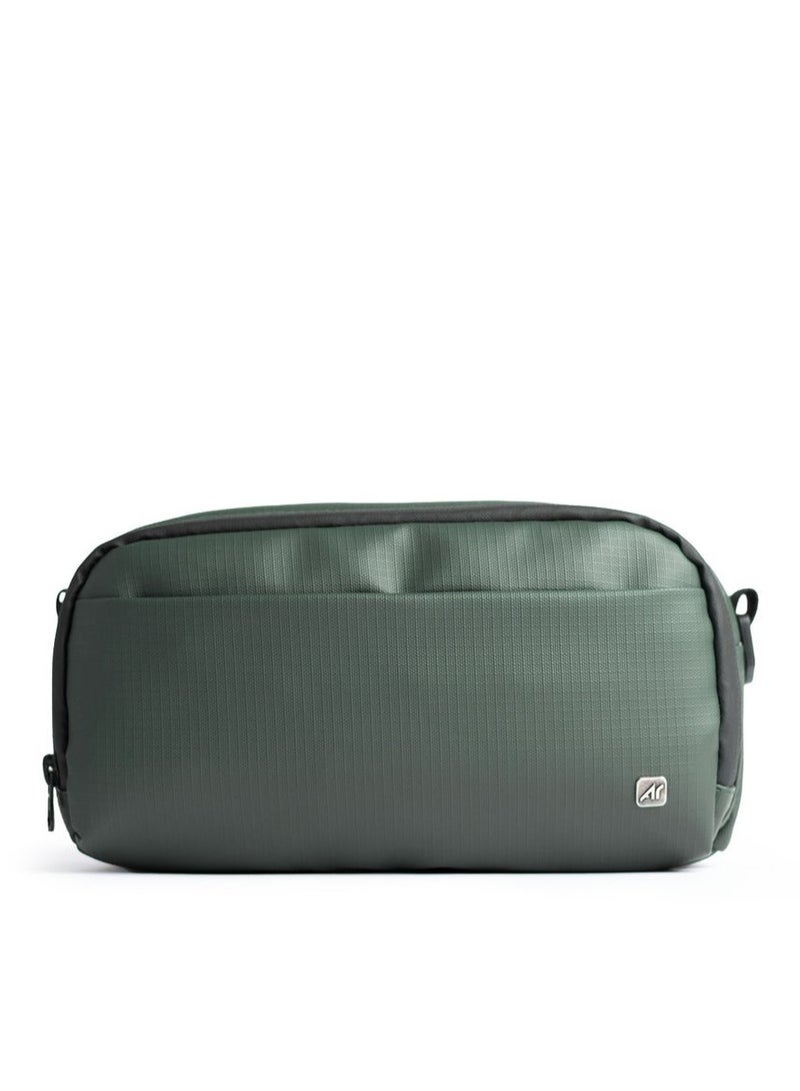 Ar supply AR Power Kit by Arij Bags | Multi-Use Crossbody and Hand Bag for Work and Daily Use, 2 Main Compartments, Outer Pocket and Multiple Inner Dividers, Lightweight Practical Design (23 × 13 × 9 cm) (Olive) - Image 1