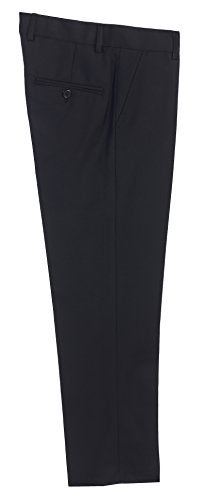 Gioberti Boys Flat Front Dress Pants, Black, 12 - Image 4
