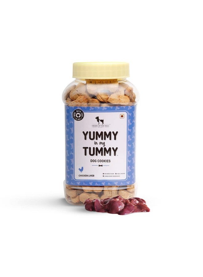 Heads Up For Tails Yummy in My Tummy Real Chicken Liver Dog Biscuits for Puppy & Adult Dog - 800 g | Puppy Treats for Training, Chicken Dog Treats - Image 1