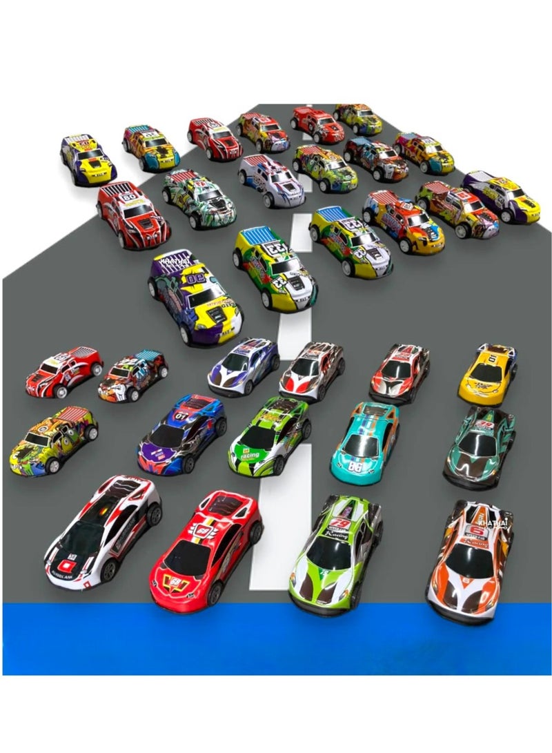 Toy Box 12-Piece Metal Pull Back Cars Jumping Flip Stunt Toy Model Cars  - Image 1