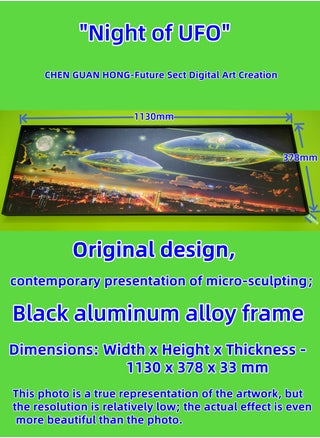 Painting - "Night of UFO"  by CHEN GUAN HONG: Future Sect Digital Art Creation, Sci-Fi Modern Artistic Design, Contemporary Presentation of Micro-Sculpting. This work is currently available exclusively on Platform "Noon"；The following themes are related to the works: Artwork,Decorative Painting ,Modern Artwork,Abstract Paintings,Wall Art ,Interior Decoration,Home Decor,Classic Decor,Custom Painting,Office design,Commercial design,Model home design,Clubhouse interior design,Furniture design,Landscape design,Architecture design,Soft decoration,Molding,Villa design,Decorating,Interior Design,Residential Interior Design,Commercial Decorating,Budget-Friendly Decor Ideas,Modern Home Decor Trends,Vintage Decor Inspirations,Small Space Solutions,City-Specific Interior Designers,Tips for Maximizing Small Living Spaces,Latest Trends in Home Decor for 2025. - pzsku/Z4E6C07856FC4E242D94DZ/45/_/1729309808/3f7a38fe-51a6-4e62-a49e-900702684049