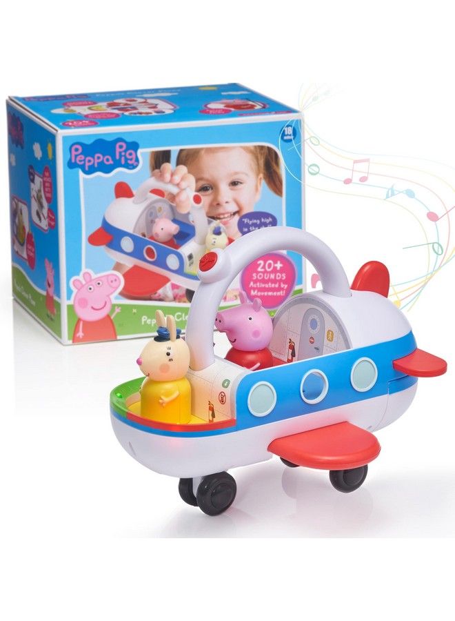 WOW! STUFF ألعاب بيبا بيغ الطائرة الذكية ؛ لعبة تفاعلية تعليمية لمرحلة ما قبل المدرسة ؛ 25+ أضواء وأصوات وعبارات ؛ تتفاعل مع اكتشاف الحركة ؛ للأطفال من كلا الجنسين أعمار 3 سنوات فما فوق أبيض - Image 2