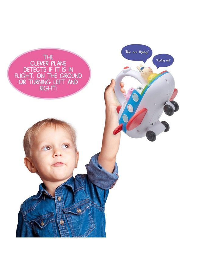 WOW! STUFF ألعاب بيبا بيغ الطائرة الذكية ؛ لعبة تفاعلية تعليمية لمرحلة ما قبل المدرسة ؛ 25+ أضواء وأصوات وعبارات ؛ تتفاعل مع اكتشاف الحركة ؛ للأطفال من كلا الجنسين أعمار 3 سنوات فما فوق أبيض - Image 4