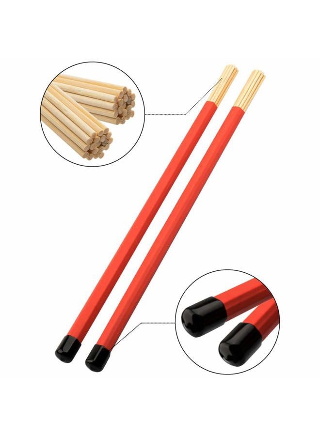 GOGHOST Drum Sticks Bag Set - 5A Maple Wood Drum Sticks 1 Pair Drum Wire Brushes Retractable Drum Stick Brush and 1 Pair Rods Drum Sticks for Jazz Acoustic Folk Music Lover Gift - Image 5