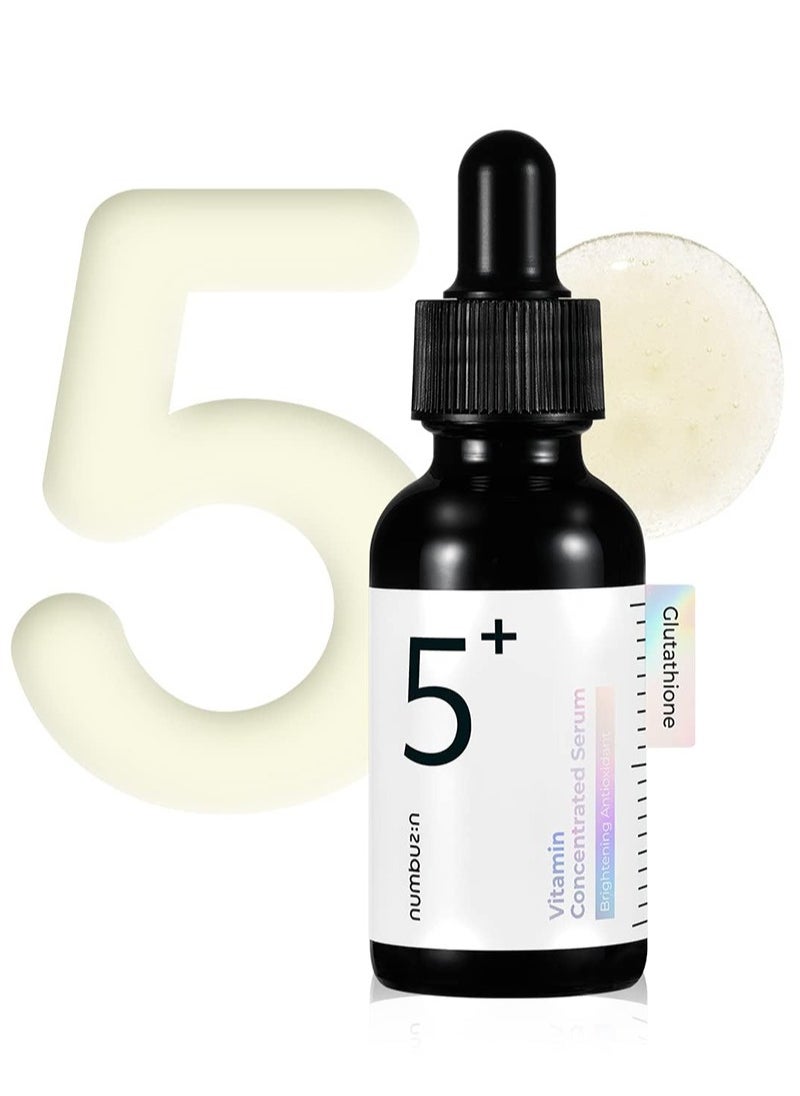numbuzin - Numbuzin No.5+ Vitamin Concentrated Serum | Glutathione and Vitamin Serum, Dark Spot, Brightening,Korean Skincare,For All Skin Types 1.01fl.oz/30ml - Image 1