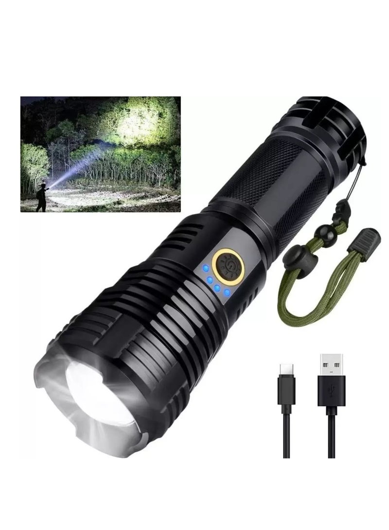 Flashlight - Outdoor Strong Light 90000 Lumen High Power Waterproof Flashlight, Super Bright, 5 Modes  - Image 1