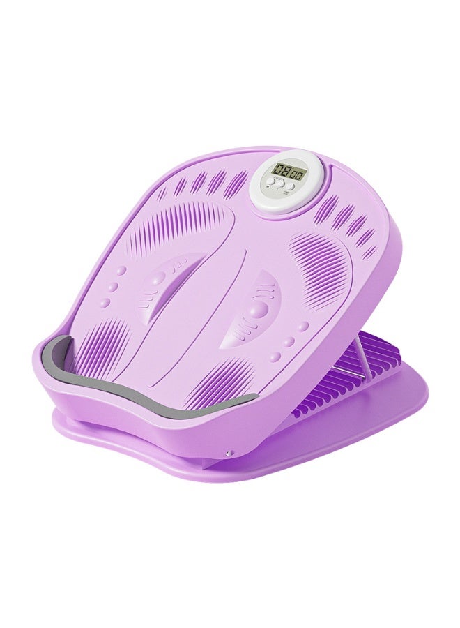 18-Level Adjustable Calf Stretcher Slant Board with Smart Timer, Foot & Ankle Stretch Board with Massage Texture, ABS Non-Slip Incline Board for Achilles Tendon, Plantar Fasciitis, Home Gym Yoga, Pink Purple