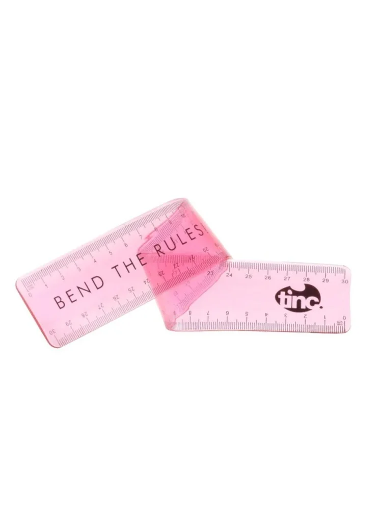 Tinc Pink Bendy Ruler 30cm