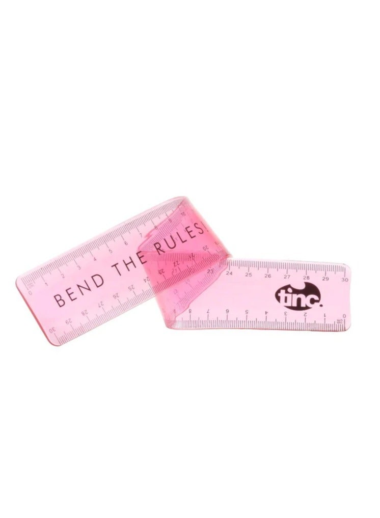Tinc Pink Flexible Ruler Fun Design