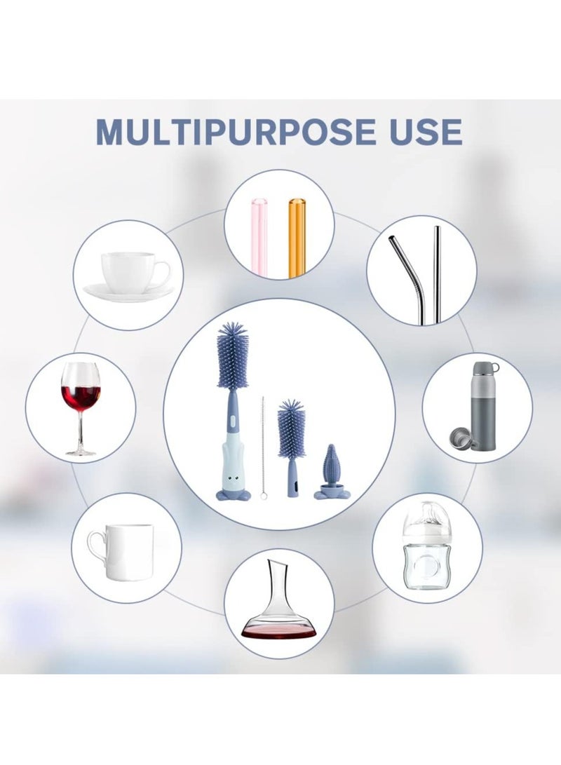 Y&D Multifunctional Four Piece Silicone Milk Bottle Cleaning Brush  - Image 3