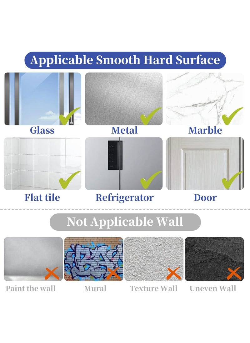 LOZOX LOZOX Metal Nail Free Wall Hook Screw Adhesive NonTrace No Drilling for Bathroom Shower Kitchen Installation Hanging Waterproof Transparent Screws Hook Transparent 10  - Image 4