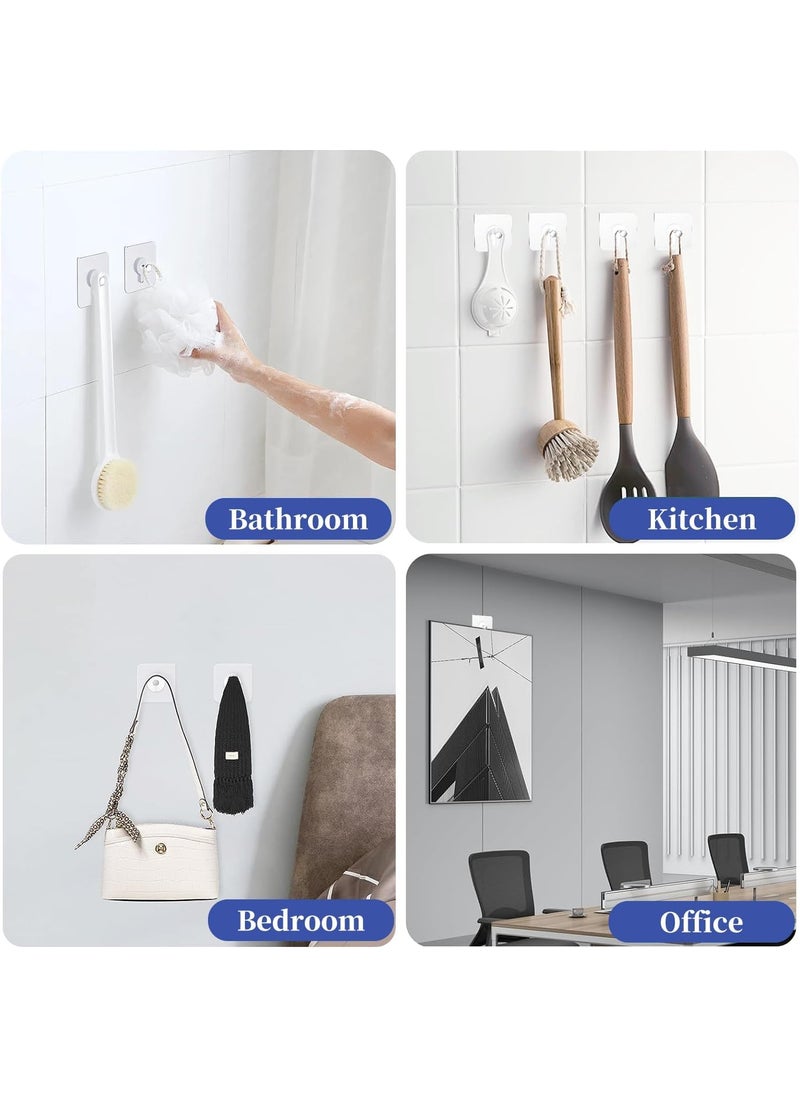LOZOX LOZOX Metal Nail Free Wall Hook Screw Adhesive NonTrace No Drilling for Bathroom Shower Kitchen Installation Hanging Waterproof Transparent Screws Hook Transparent 10  - Image 3
