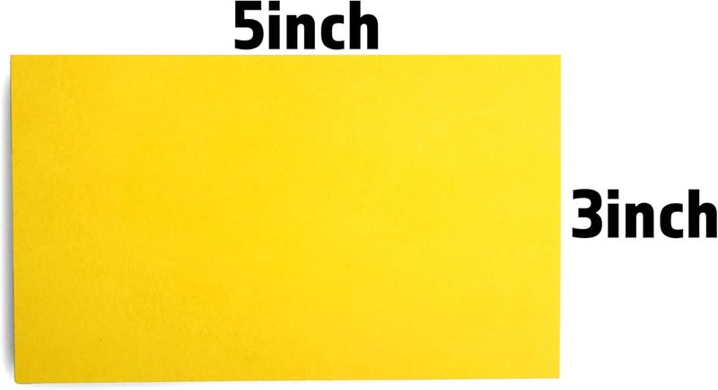 3x5 Multicolored Set of 100 Color Blank index cards 120gsm - Image 3