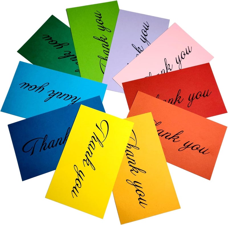 3x5 Multicolored Set of 100 Color Blank index cards 120gsm - Image 2