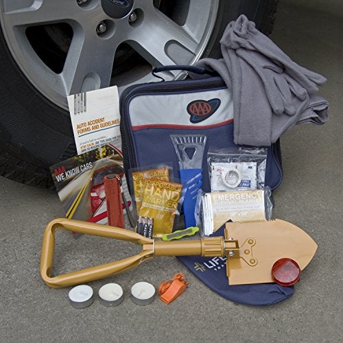 Lifeline 4390 AAA Severe Weather Emergency Road Safety Kit - 66 Pieces - Featuring Emergency Folding Shovel, Fleece Set, Fire Starter, Flashlight and More - Image 4