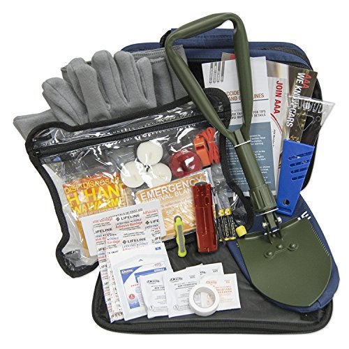 Lifeline 4390 AAA Severe Weather Emergency Road Safety Kit - 66 Pieces - Featuring Emergency Folding Shovel, Fleece Set, Fire Starter, Flashlight and More - Image 3