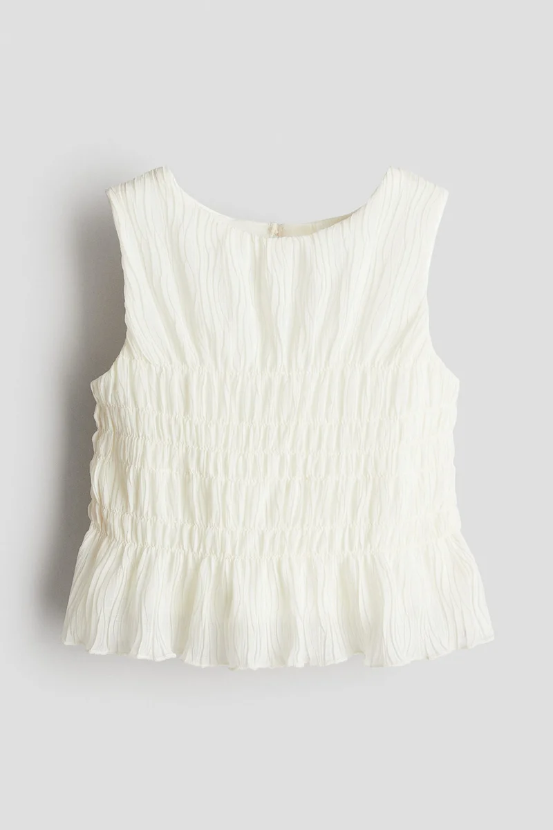 H&M Smocked peplum top