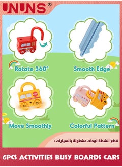UNUNS Montessori Educational Learning Games,6Pcs Toddler Lock And Key Toys,Toddlers Activities Busy Boards Cars,Matching Sorting Toys,Preschool Sensory Gifts For Baby Boys Girls 3 6 18+Months  - Image 4