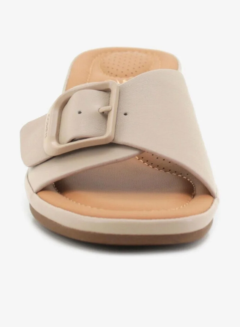 Bata Comfit Block Heel Sandals with Buckle Detail