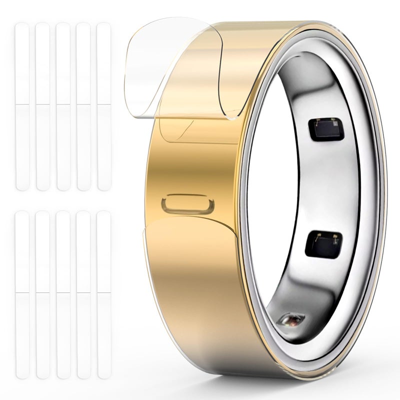 pupvus 10 Pack Ultra-Thin Clear Protector for Oura Ring Gen 4/3, Invisible Full-Cover Scratch-Resistant Film Skin Compatible with Gen 4 Ceramic & Gen 3 Horizon/Heritage - Image 1