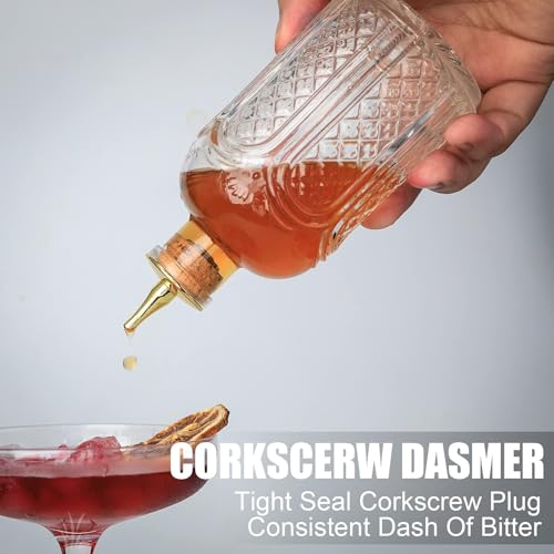 SuproBarware Bitters Bottle for Cocktails - Glass Dasher Bottles with Dash Tops, Great for Bartender,Home Bar - Image 5