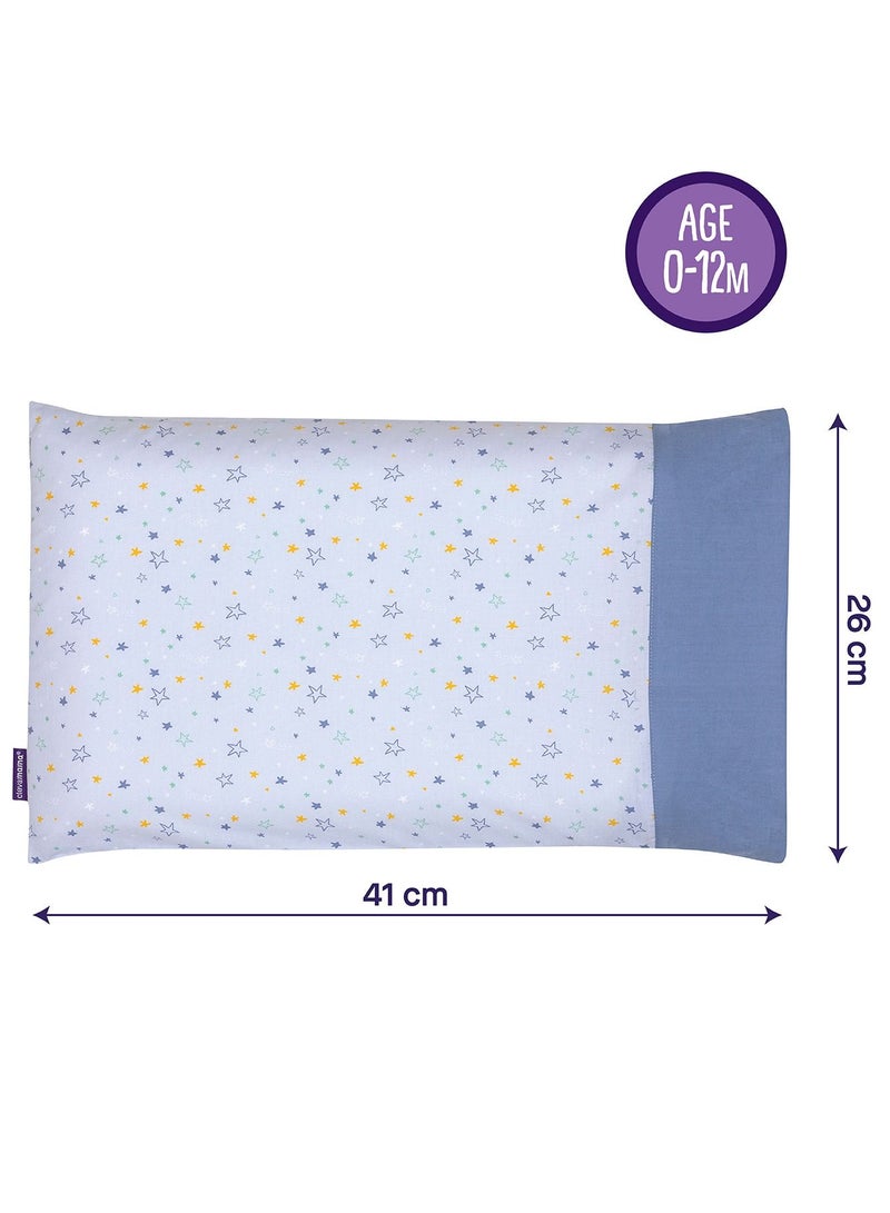 Clevamama ClevaFoam Baby Pillow Case - Blue - Image 3