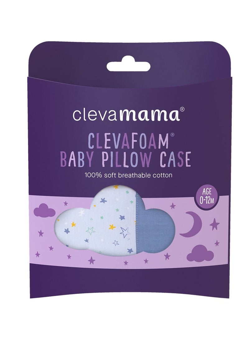 Clevamama ClevaFoam Baby Pillow Case - Blue - Image 4