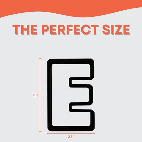Bundle of Fun E Capital Block Letter Cookie Cutter with Easy to Push Design (3.5 inch) - Image 3