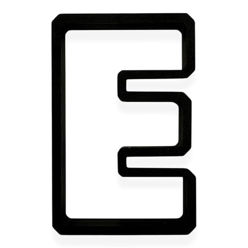 Bundle of Fun E Capital Block Letter Cookie Cutter with Easy to Push Design (3.5 inch) - Image 1
