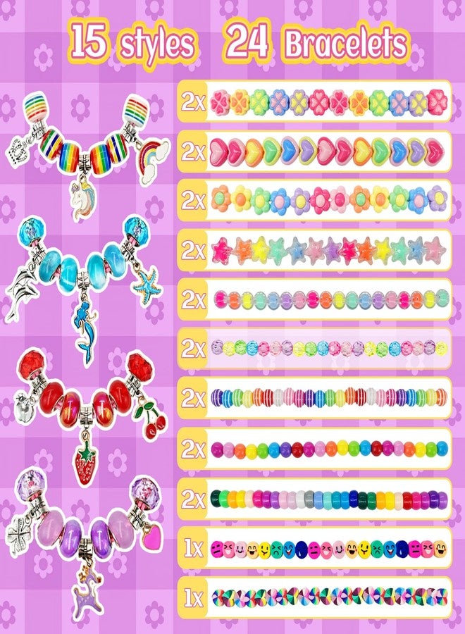 klmars Bracelet Making Party Favors for Kids,24 Bracelet Wands Crafts for Girls Ages 4-8 Years Old,Birthday Goodie Bags Christmas Gifts Classroom Prizes for Kids - Image 5