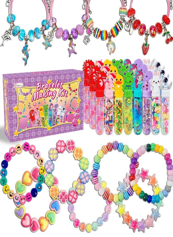 klmars Bracelet Making Party Favors for Kids,24 Bracelet Wands Crafts for Girls Ages 4-8 Years Old,Birthday Goodie Bags Christmas Gifts Classroom Prizes for Kids - Image 1