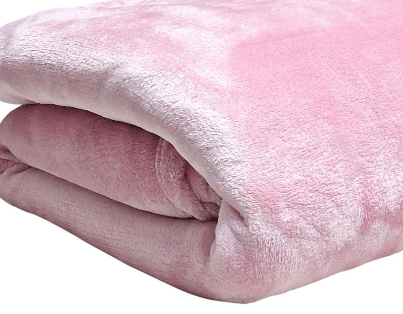 CHANDRAVATI Premium Plush Solid Summer Single Bed Dohar/Ac Blanket | 200 GSM Reversible Lightweight Cozy Soft for Single Bed, Sofa, Couch, Travel & Camping || (Pink, Single) - Image 2