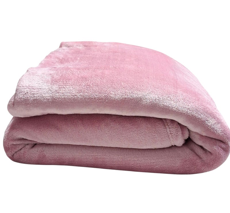 CHANDRAVATI Premium Plush Solid Summer Single Bed Dohar/Ac Blanket | 200 GSM Reversible Lightweight Cozy Soft for Single Bed, Sofa, Couch, Travel & Camping || (Pink, Single) - Image 3