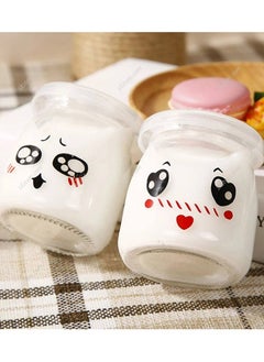 Generic Glass yogurt cup with a tightly sealed plastic lid (2 cups)  - Image 2