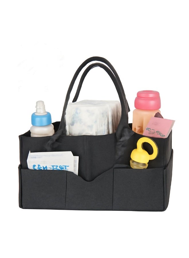 Baby Shine Felt Diaper Caddy with Comfortable Handles for Organizing Baby Essentials - Image 2