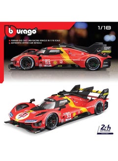 Bburago Bburago 2023 Ferrari 499P 3.0L Turbo V6 - Winner Le Mans in 1:18 Scale #18-16301  - Image 5