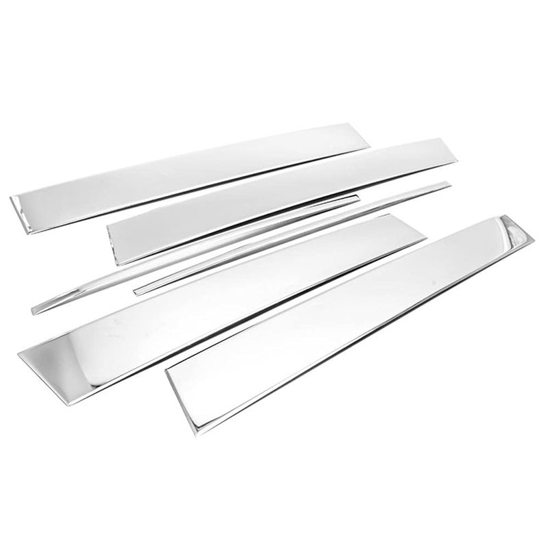 S SIZVER Signature Polished Stainless Steel 6pcs Center Door Pillar Post Trims Set Compatible with 2018-2023 Chevy Equinox - Image 4