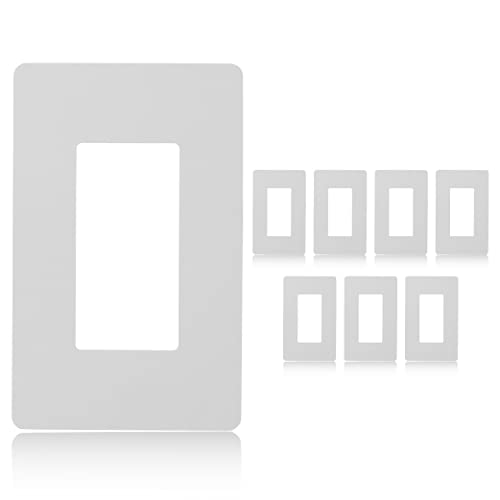 Faith White 1-Gang Screwless Wall Plate (8-pack) | Light Switch Plate or Wall Plate for Electrical Outlet | 1-Gang Wall Plate for Decorator Switches and Receptacles | Heat-Resistant Thermoplastic - Image 1