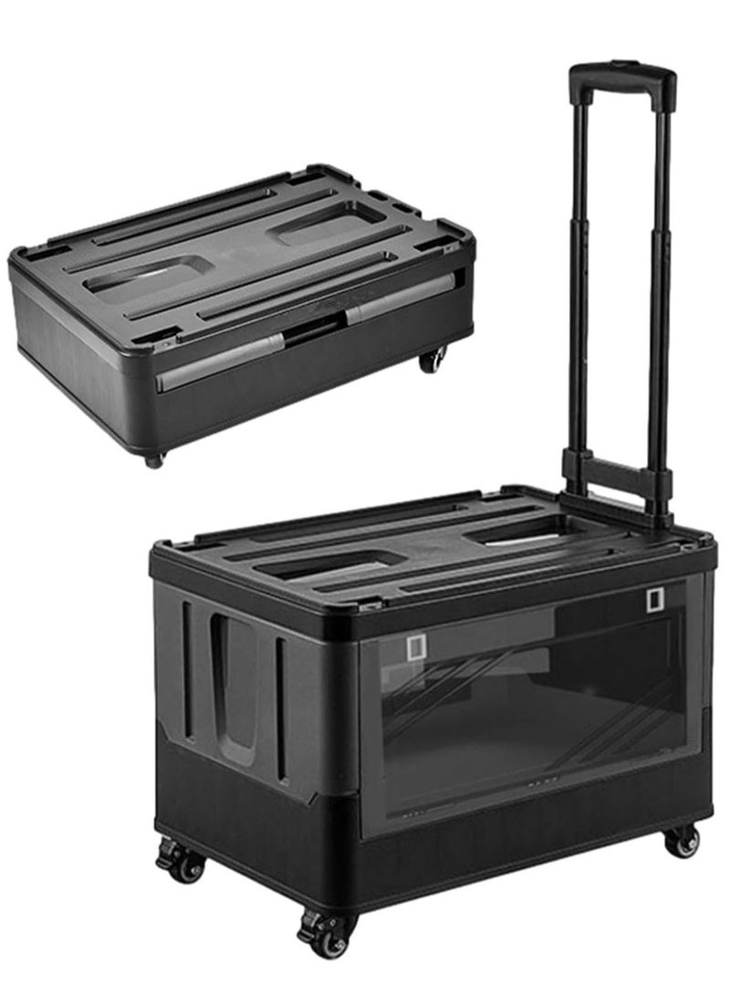 Manful Outdoor Camping Folding Storage Box Foldable Plastic Storage Bins with Wheels Easy to Assemble Storage Containers - Image 1