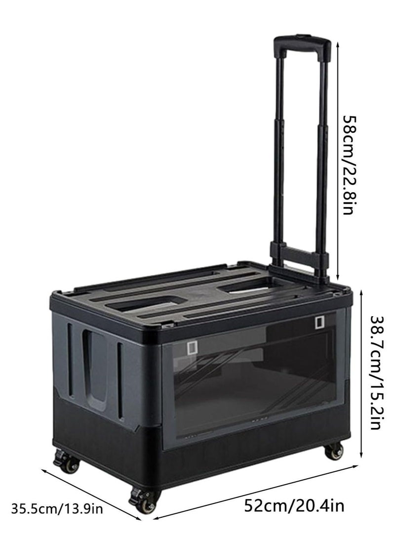 Manful Outdoor Camping Folding Storage Box Foldable Plastic Storage Bins with Wheels Easy to Assemble Storage Containers - Image 2